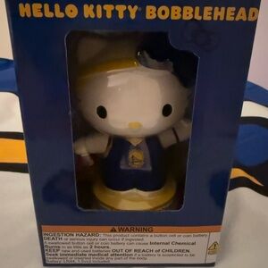 Warriors Hello Kitty Bobblehead - Blue and Yellow New in  box